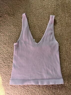 PURPLE RIBBED TANK